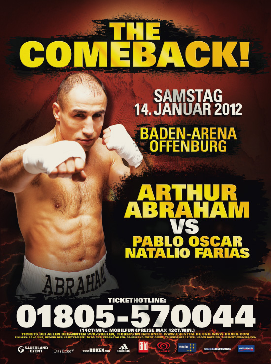 Артур Абрахам бой в Оффенбурге 14 января 2011